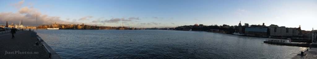 Panorama view from Skeppsbrokajen in Stockholm